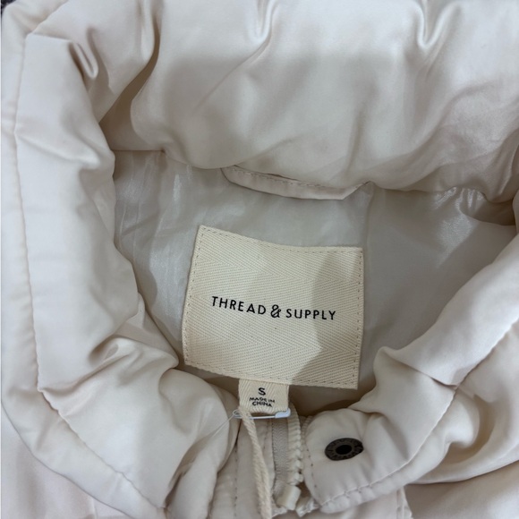 Thread & Supply Off-White Quilted Puffer Vest - Picture 2 of 2